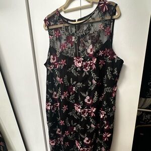 City Chic floral lace overlay dress